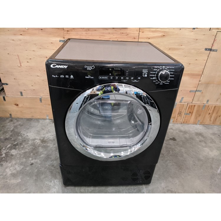 Refurbished Candy GVSH9A2DCEB-80 Freestanding Heat Pump 9KG Tumble Dryer Black