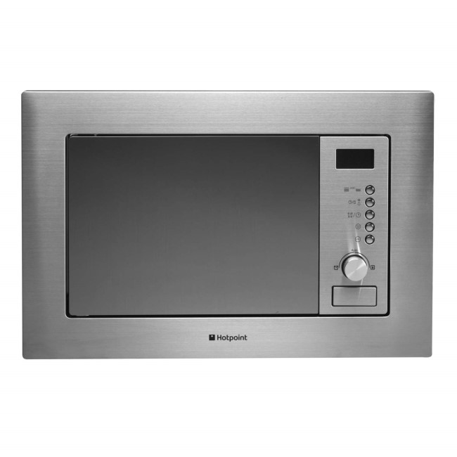 Refurbished Hotpoint MWH1221X Built In 20L 800W Microwave with Grill Stainless Steel