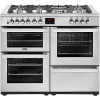 Refurbished Belling Cookcentre 110DF Professional 110cm Dual Fuel Range Cooker Stainless Steel