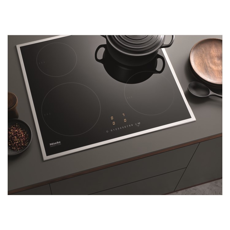 Miele 58cm 4 Zone Induction Hob with Stainless Steel Frame