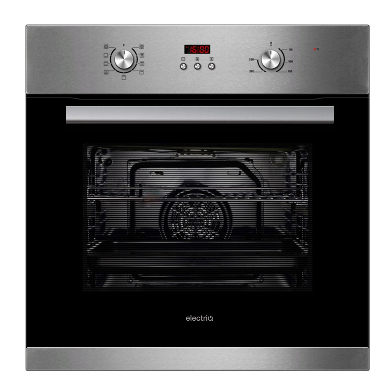 Refurbished electriQ EQOVENM3STEEL 60cm Single Built In Electric Oven Stainless Steel