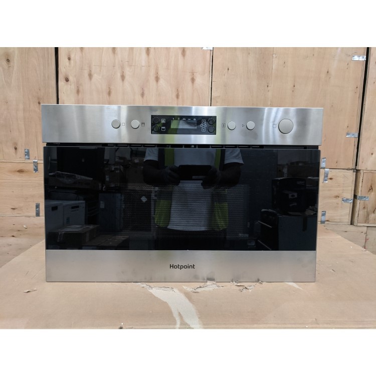Refurbished Hotpoint MN314IXH Built In 22L with Grill 750W Microwave Stainless Steel