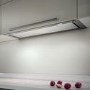 GRADE A2 - Elica HIDDEN-90 Hidden 898mm Intergrated Cooker Hood Stainless Steel And White Glass