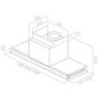 GRADE A2 - Elica HIDDEN-90 Hidden 898mm Intergrated Cooker Hood Stainless Steel And White Glass