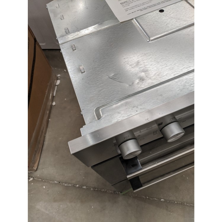 Refurbished Zanussi ZOF35601XK 60cm Double Built Under Electric Oven with Catalytic Liners Stainless Steel