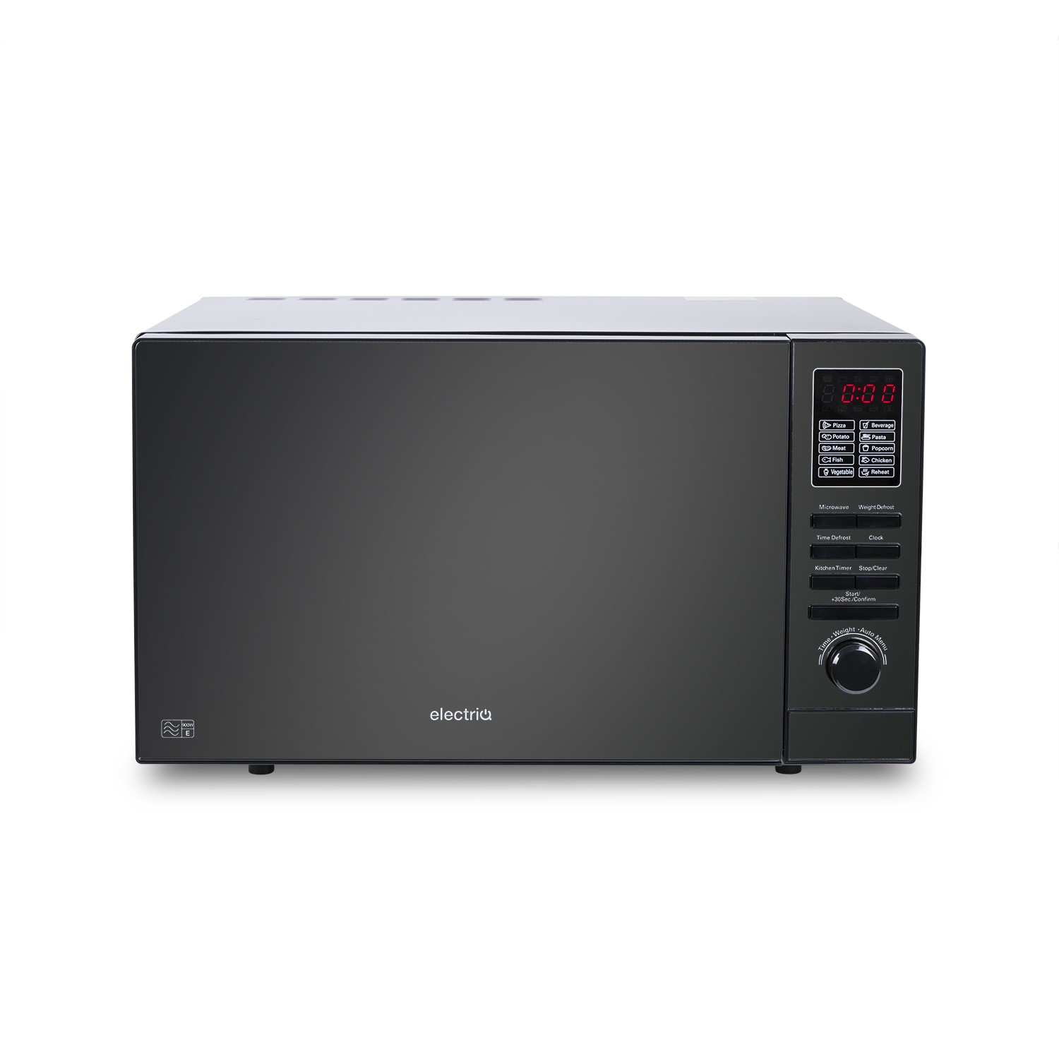 electriQ Solo Microwave - Freestanding - 900W - 25 Litre - Black