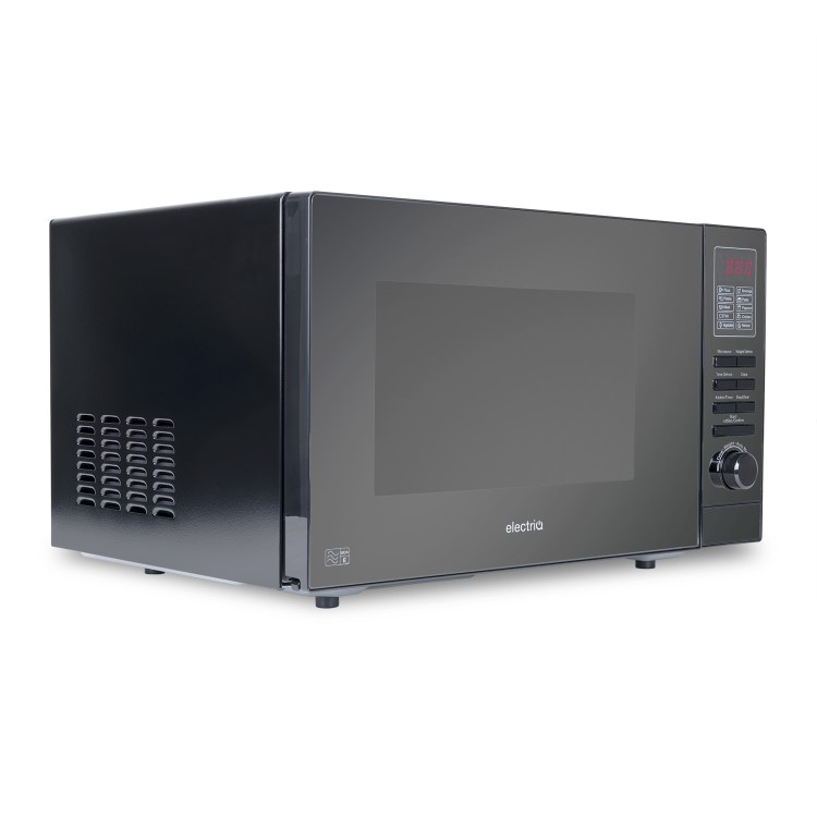 GRADE A1 - electriQ 25L 900W Freestanding Microwave with Digital Display in Black