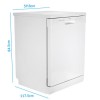 GRADE A2 - electriQ 12 Place Freestanding Dishwasher - White