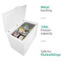 Refurbished electriQ 300 Litre Chest Freezer 67cm Deep  112cm Wide - White