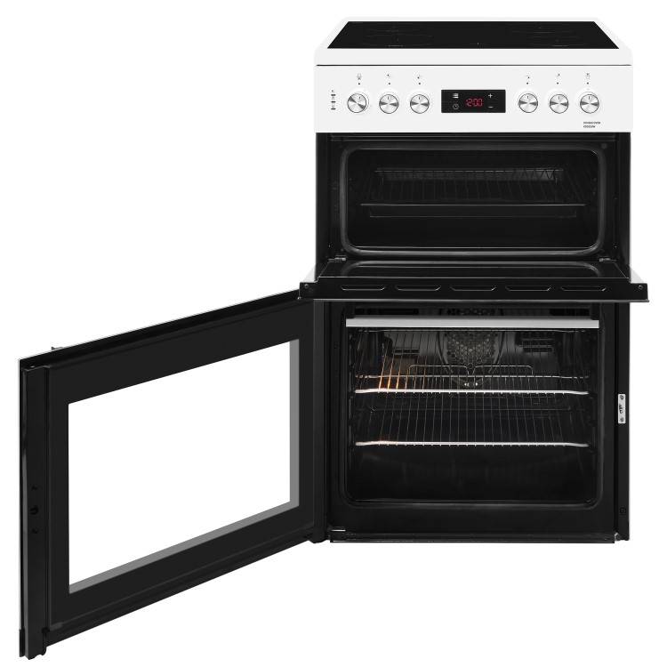 GRADE A2 - Beko KDC653W 60cm Double Oven Electric Cooker With Ceramic Hob And Programmable Timer White