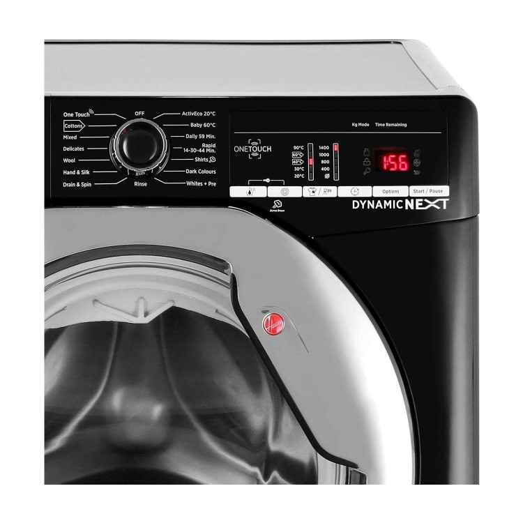 Refurbished Hoover Dynamic Next DXOA410C3B Smart Freestanding 10KG 1400 Spin Washing Machine Black
