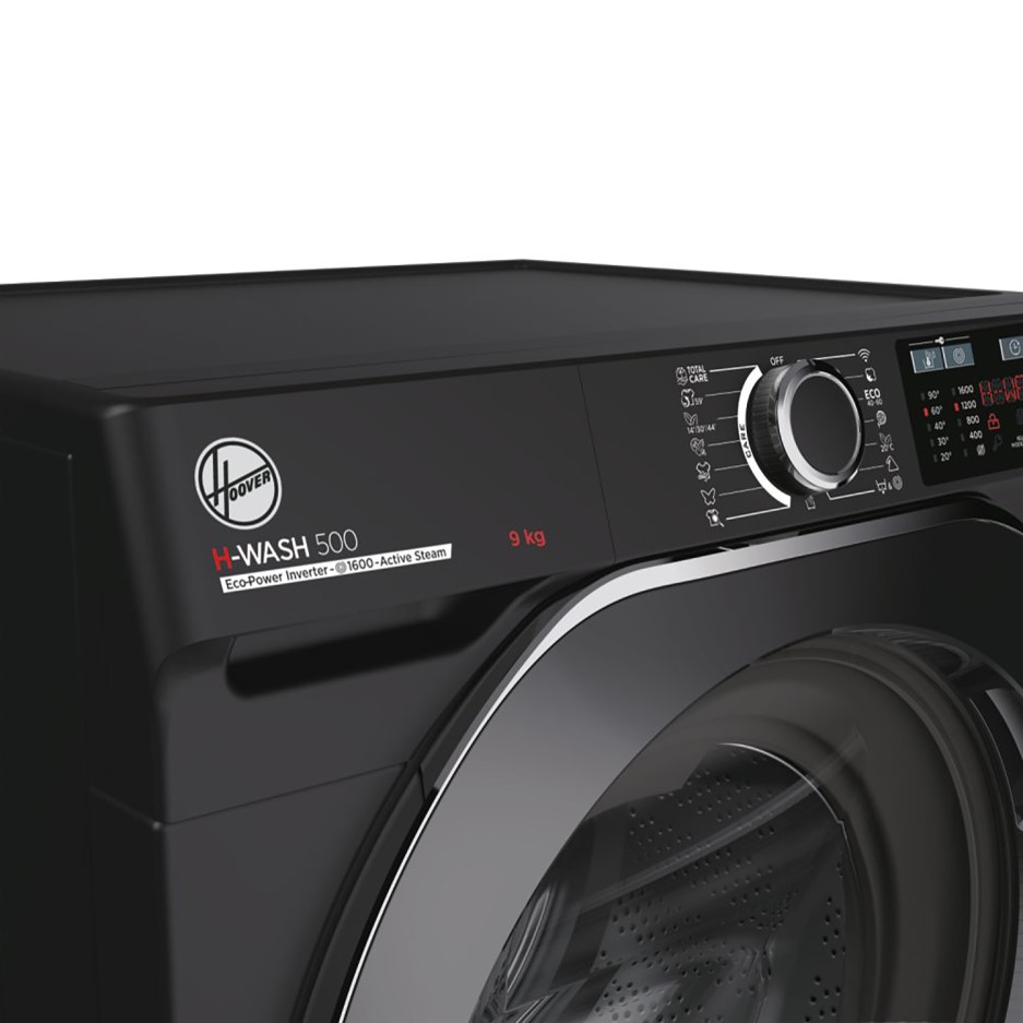 Refurbished Hoover HWash 500 HW69AMBCB Smart Freestanding 9KG 1600 Spin Washing Machine Black