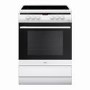 Refurbished Amica 608CE2TAW 60cm Single Fan Oven Electric Cooker With Ceramic Hob White