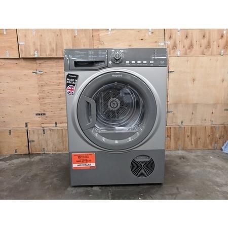 Refurbished HOTPOINT TCFS73BGG Aquarius 7kg Freestanding Condenser Sensor Tumble Dryer Graphite