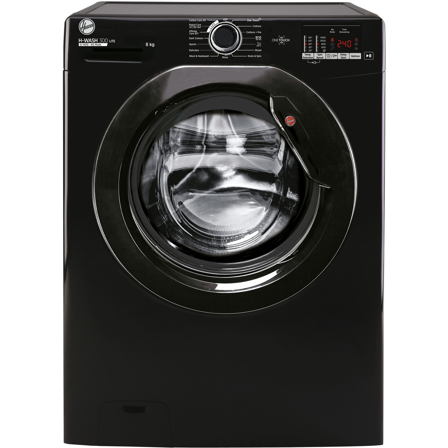Hoover 8kg 1400rpm Freestanding Washing Machine - Black