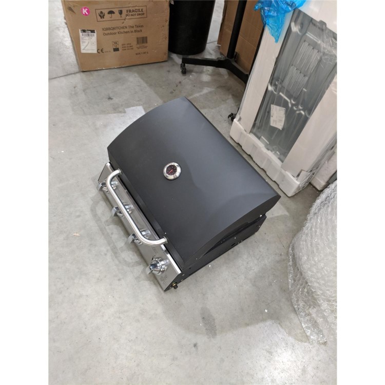 Refurbished electriQ The Texas Outdoor Kitchen 4 Burner Gas BBQ with Side Burner