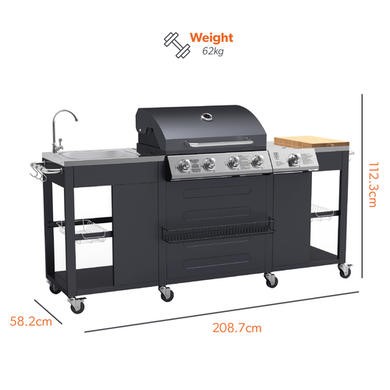 bbq with sink