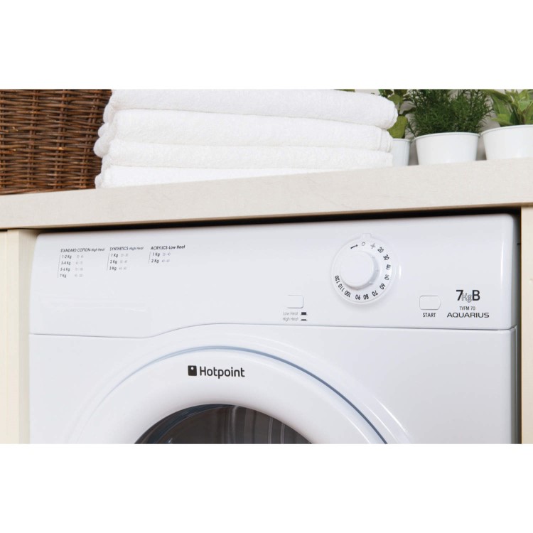 GRADE A1 - Hotpoint TVFM70BGP 7kg Freestanding Vented Tumble Dryer Polar White