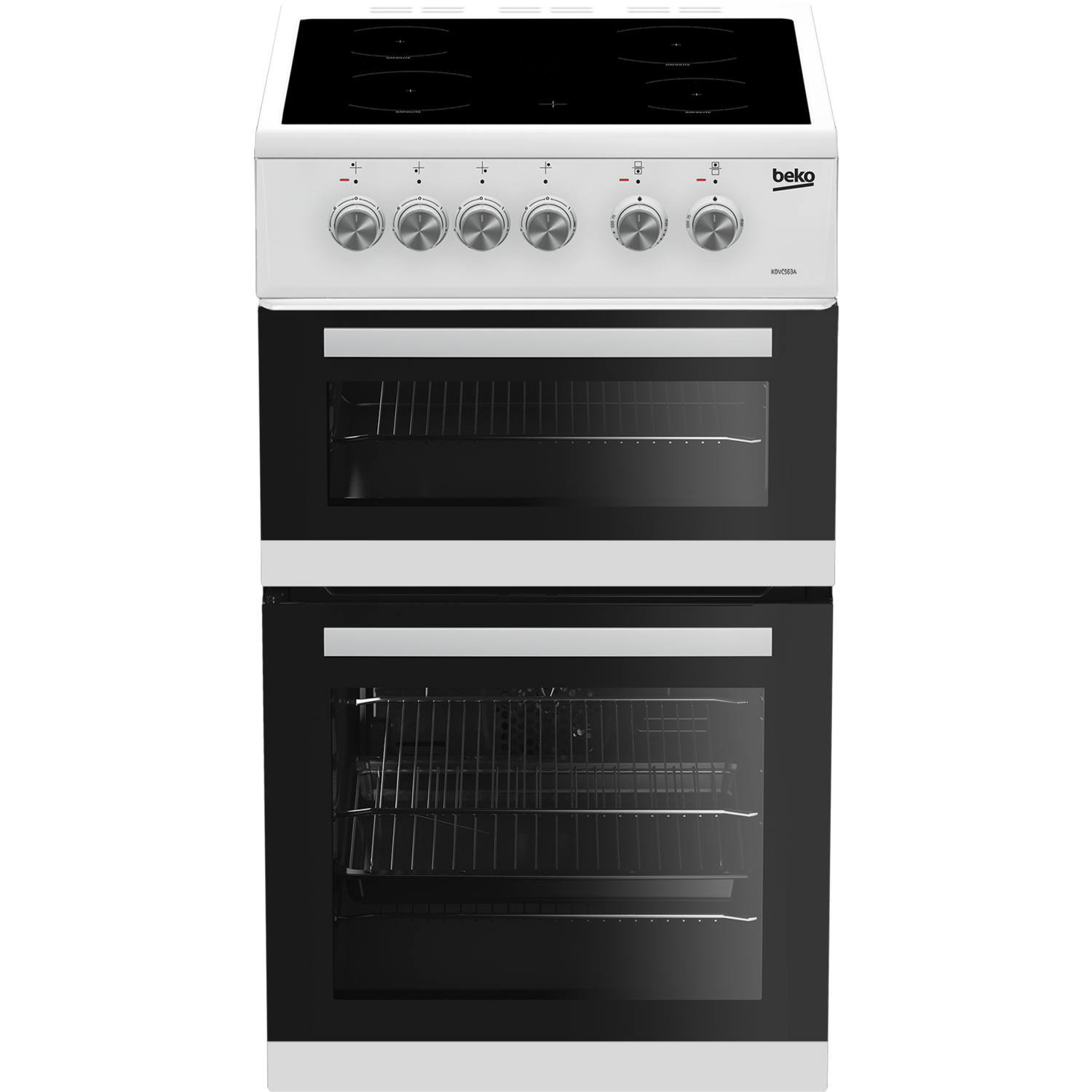 Beko KDVC563AW 50cm Electric Cooker with Ceramic Hob - White - A/A Rated