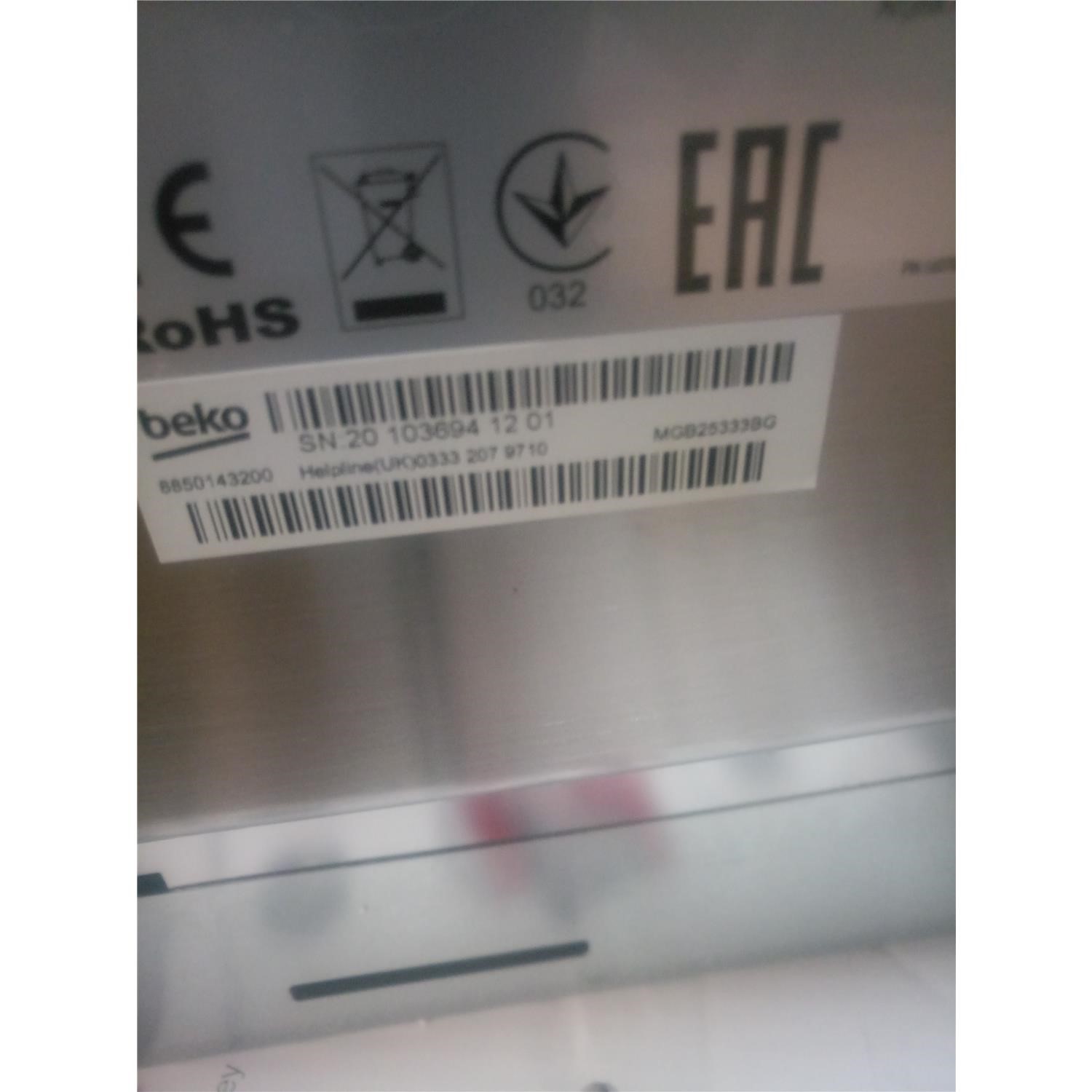 Refurbished Beko MGB25333BG Built In 25L 900W Microwave with Grill