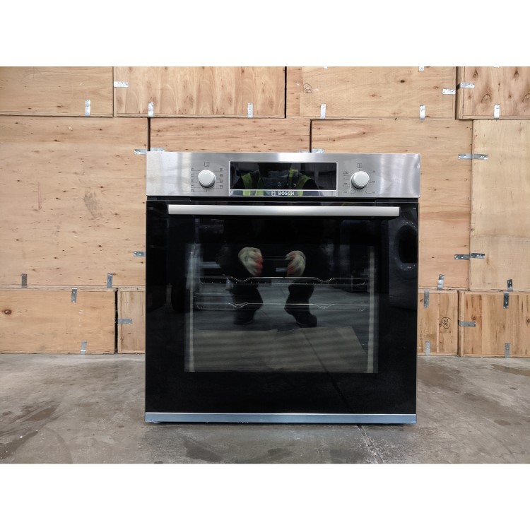 Refurbished Bosch Serie 4 HBS573BS0B Multifunction 60cm Single Built In Electric Oven Stainless Steel