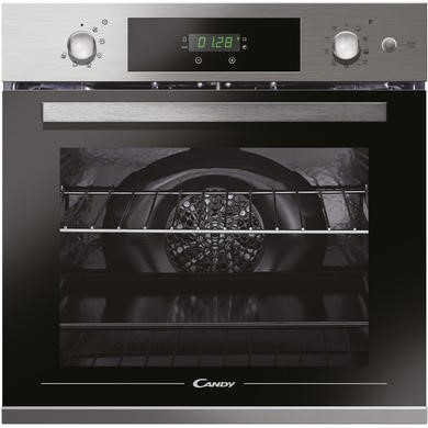 GRADE A2 - Candy FCPKS816X 70L Electric Single Oven With Pyrolytic Cleaning  - Stainless Steel 77764347/1/FCPKS816X | Appliances Direct