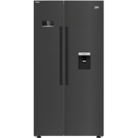 Beko 576 Litre Side By Side American Style Fridge Freezer  - Black Stainless Steel Beko 576 Litre Side By Side American Style Fridge Freezer  - Black Stainless Steel