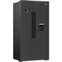 Beko 576 Litre Side By Side American Style Fridge Freezer  - Black Stainless Steel