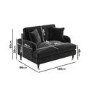ALMOST PERFECT - Charcoal Velvet Loveseat - Payton