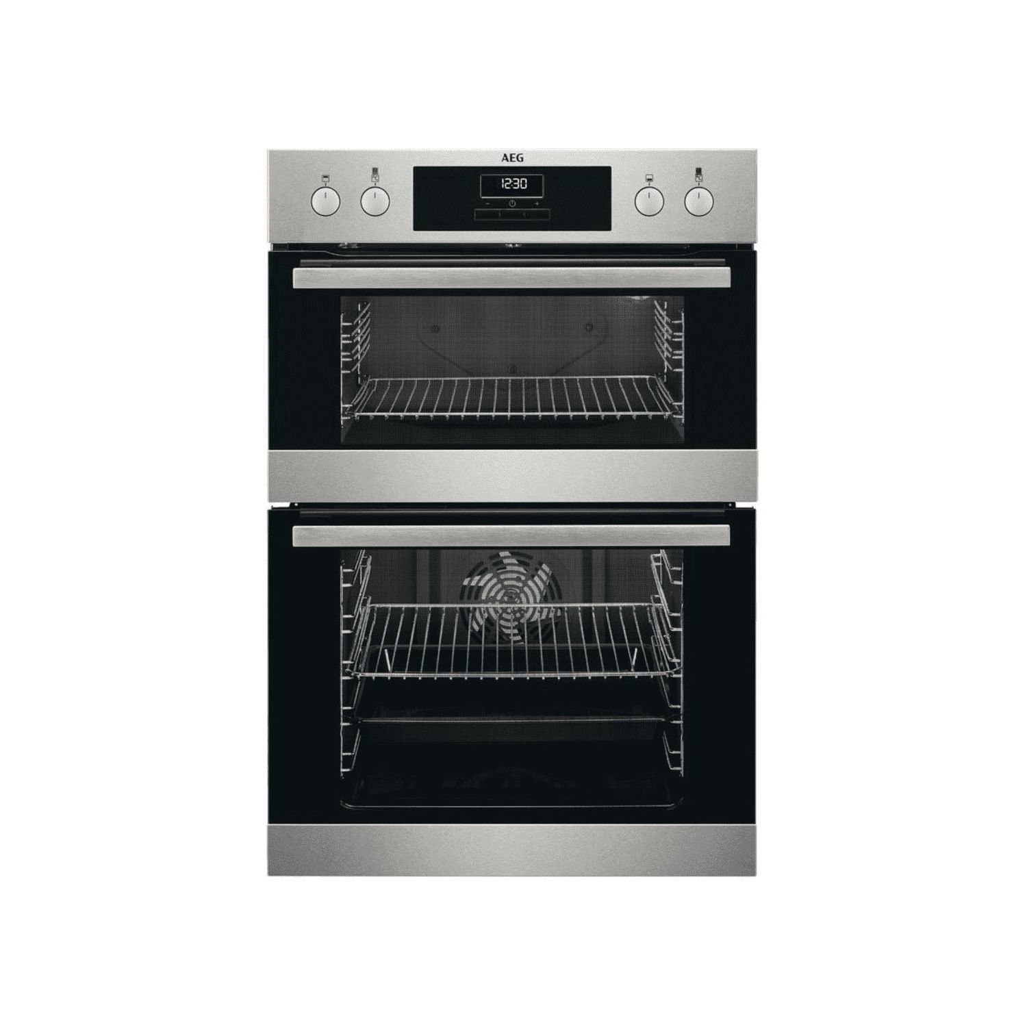 AEG Electric Built In Double Oven with Catalytic Cleaning - Stainless Steel