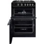 GRADE A2 - Rangemaster 10727 Professional+ 60cm Double Oven Gas Cooker Black And Chrome
