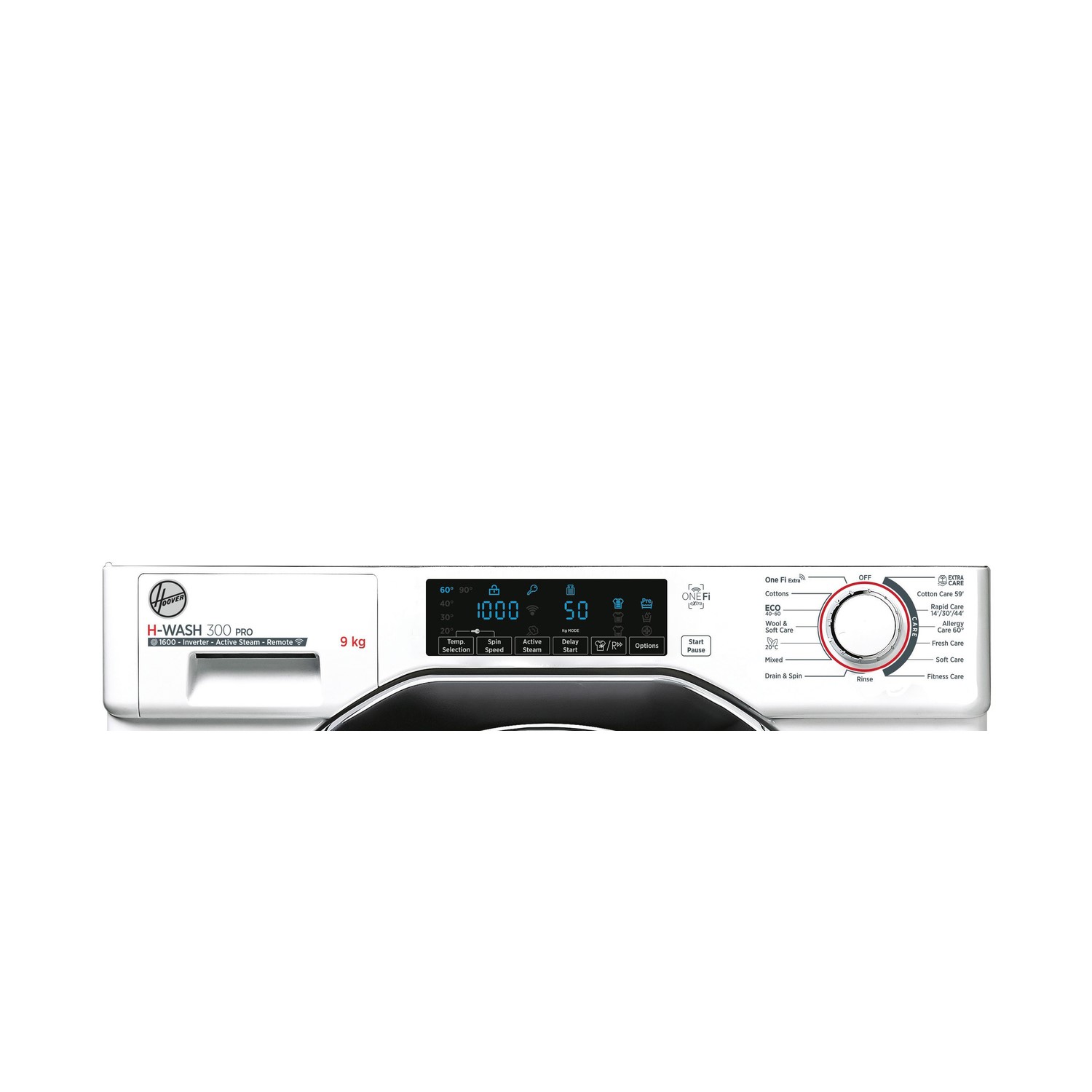 Hoover 9kg 1600rpm Integrated Washing Machine White Chrome Door