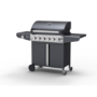 GRADE A3 - The Carolina Premium 6 Burner Black Gas BBQ with Side Burner - Includes BBQ Cover and Utensil Set
