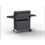 GRADE A1 - iQ Premium 6 Burner Black Gas BBQ with side burner with Free Accessory Pack Includes BBQ Cover and Utensil Set