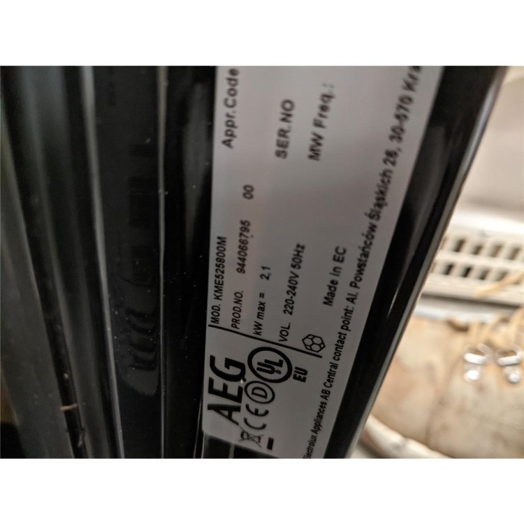 Refurbished AEG KME525800M Built In 42L 1000W Microwave with Grill Stainless Steel