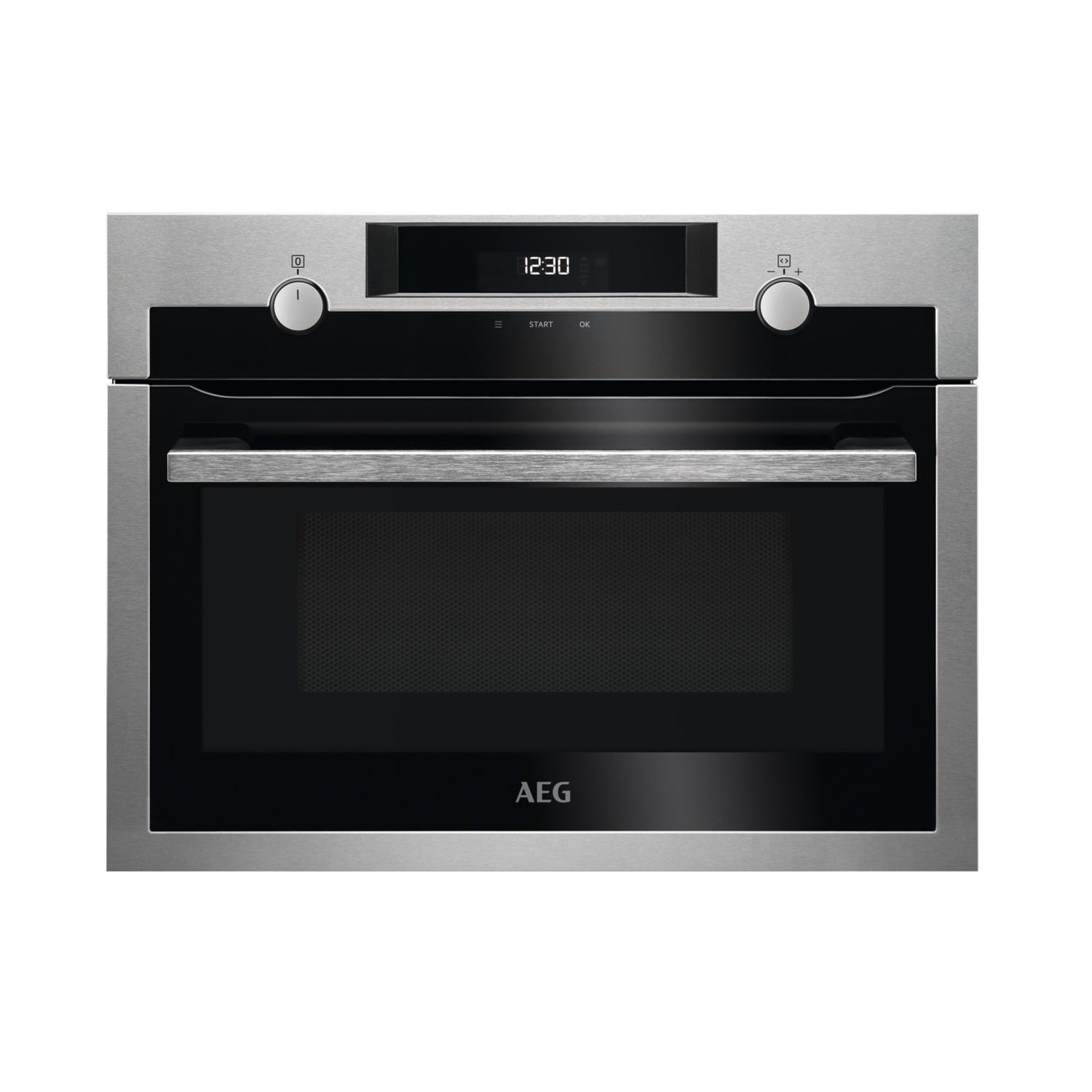 Refurbished AEG KME525800M Built In 42L 1000W Microwave & Grill Stainless Steel