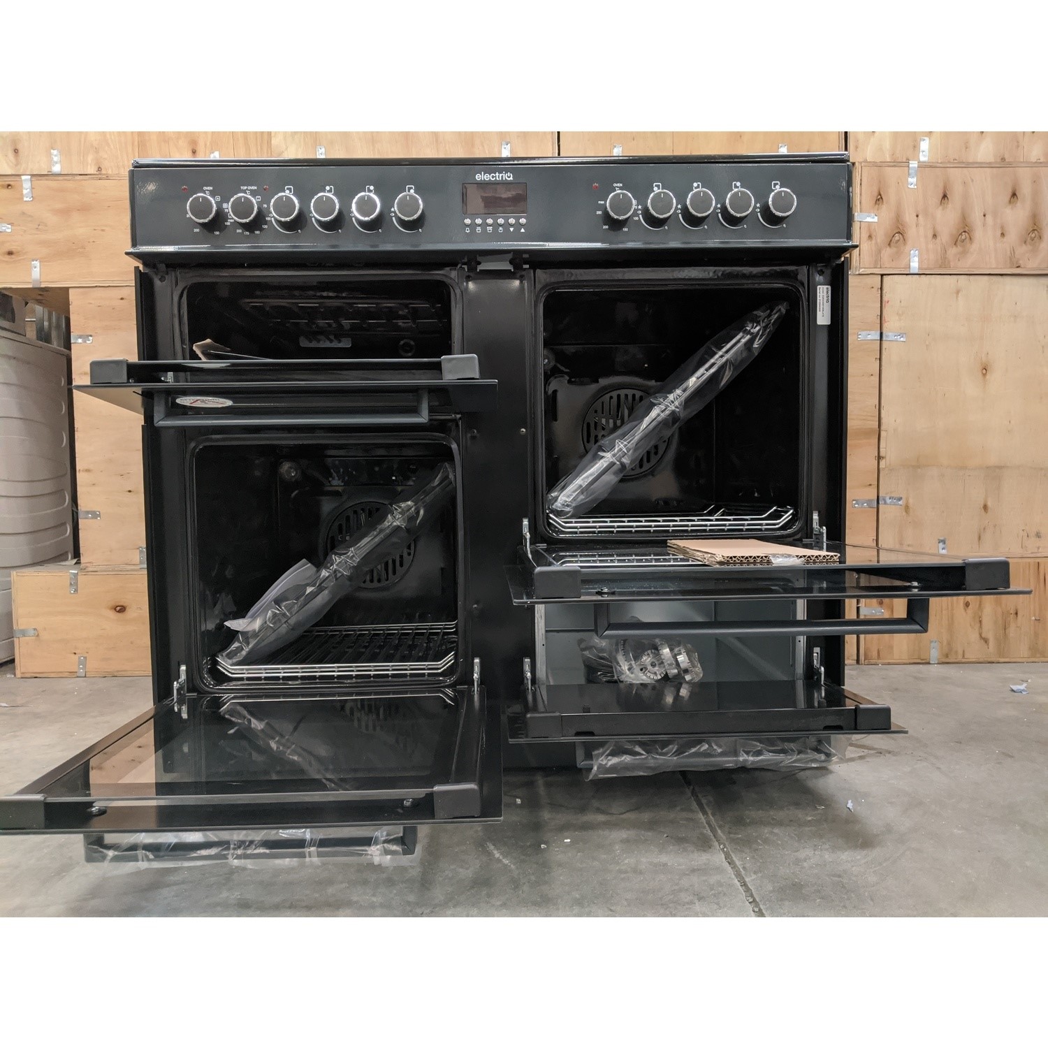 Refurbished electriQ EQRANGE100SLATE 100cm Dual Fuel Range Cooker 78086939/1/EQRANGE100SLATE