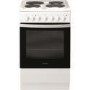 Refurbished Indesit 50cm Single Oven Electric Cooker with Sealed Plate Hob - White