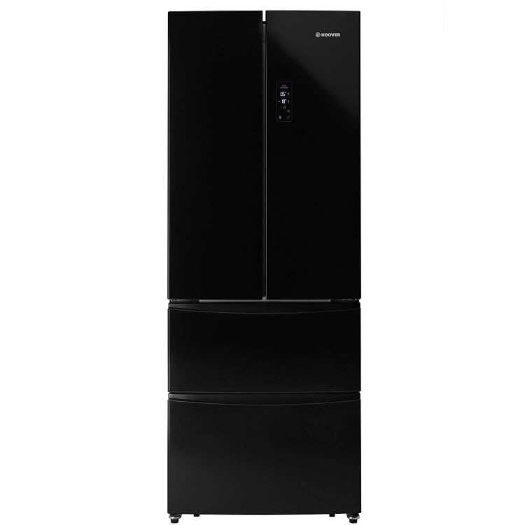 Refurbished Hoover HMN7182IXK Freestanding 404 Litre 60/40 Frost Free Fridge Freezer Black
