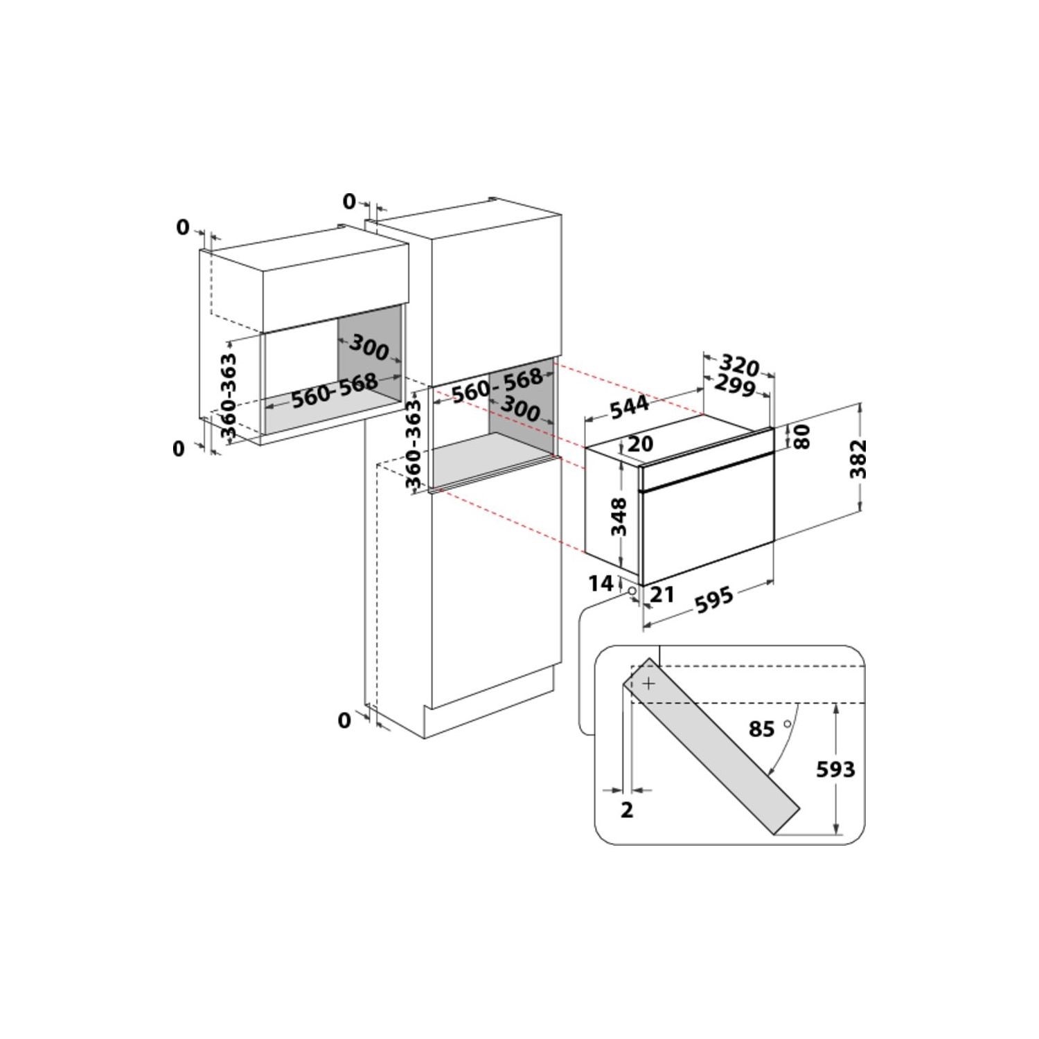 Hotpoint 22L 750W Builtin Microwave with Grill Stainless Steel