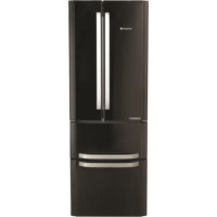 GRADE A2 - Hotpoint FFU4DK 60/40 Day 1 Technology Quadrio 70cm Wide Frost Free Freestanding Fridge Freezer - Shiny Black