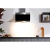 GRADE A2 - Hotpoint PHVP64FALK 60cm Touch Control Angled Cooker Hood - Black Glass &amp; Stainless Steel