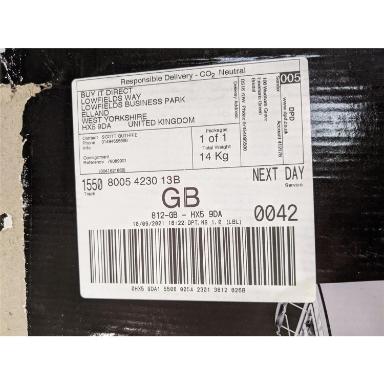 Refurbished Hotpoint MWH2734B Built In 27L 800W Microwave Black