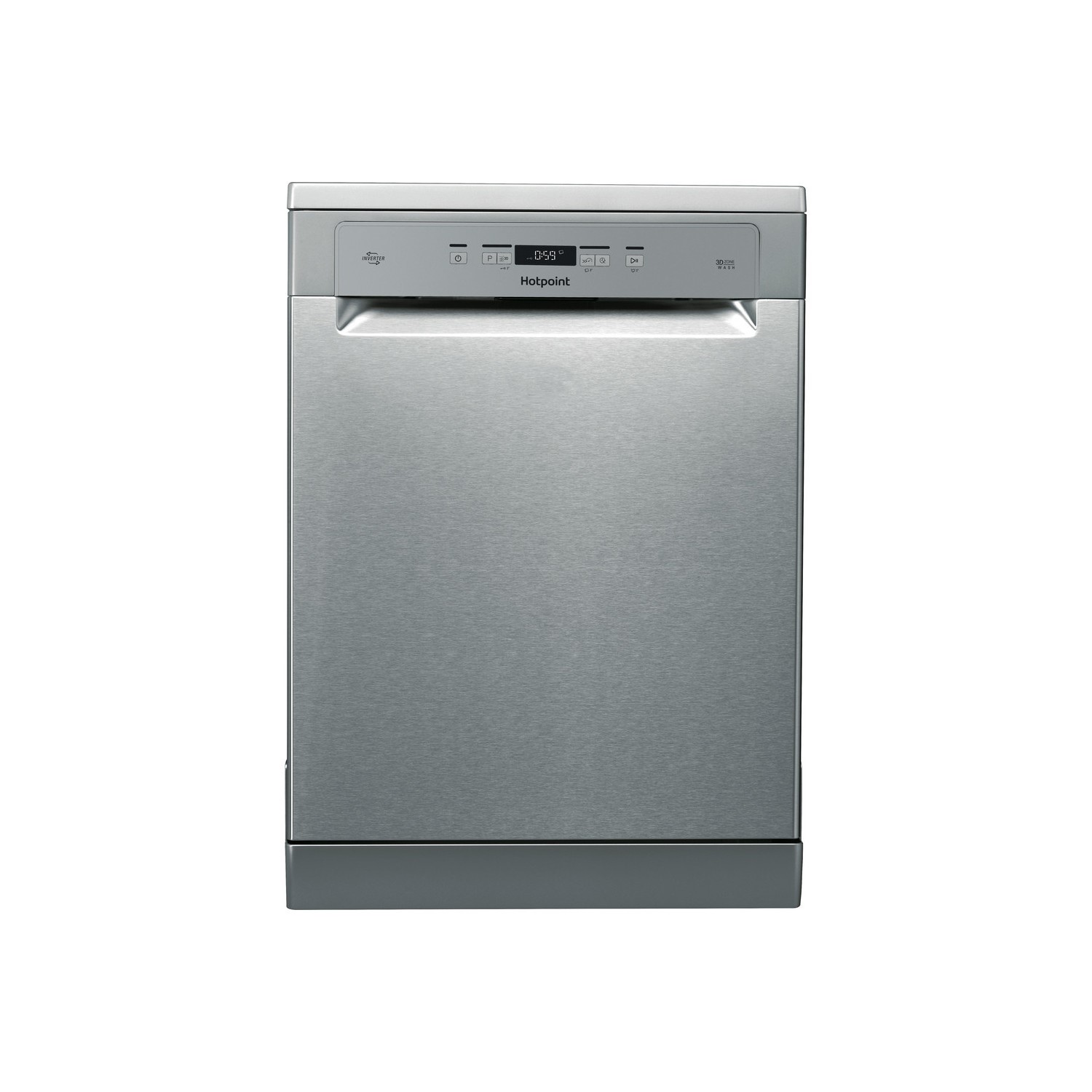 Refurbished Hotpoint HFC3T232WFGXUK 14 Place Freestanding Dishwasher Stainless Steel