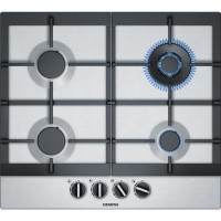 Siemens iQ500 58cm 4 Burner Gas Hob with Wok Burner - Stainless Steel