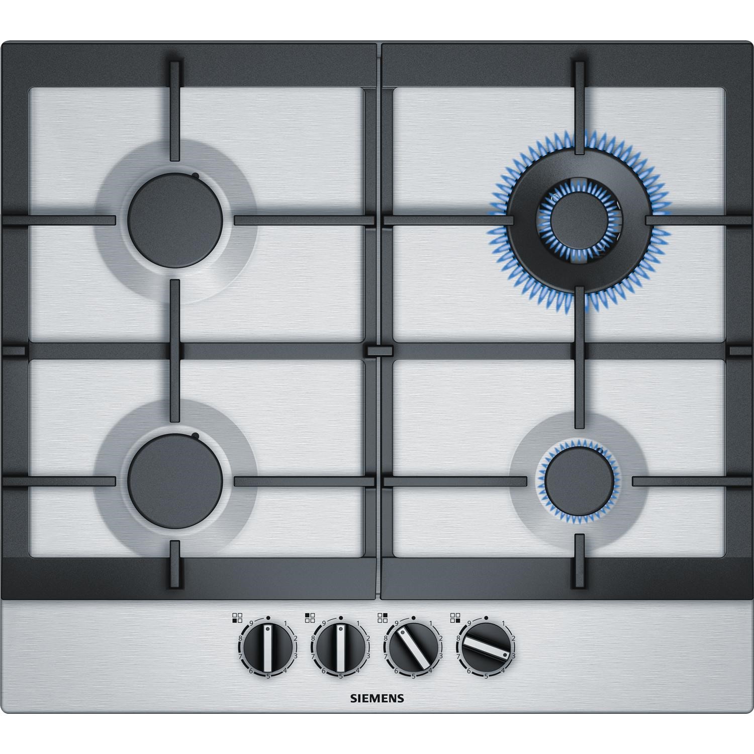 Refurbished Siemens EC6A5HC90 iQ500 60cm Four Burner Gas Hob - Stainless Steel