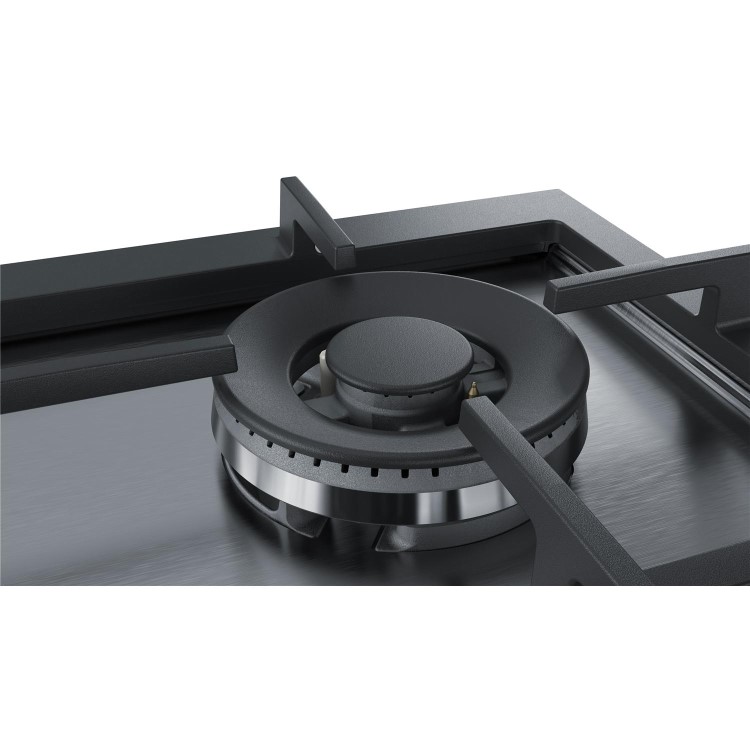 Siemens iQ500 58cm 4 Burner Gas Hob with Wok Burner - Stainless Steel