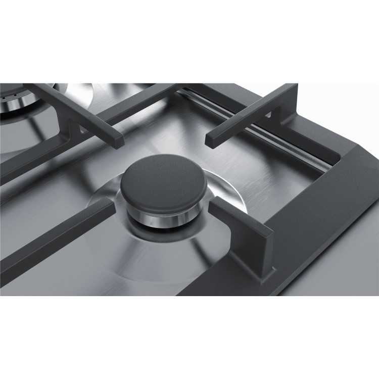 Siemens iQ500 58cm 4 Burner Gas Hob with Wok Burner - Stainless Steel