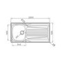 Single Bowl Chrome Stainless Steel Kitchen Sink with Reversible Drainer - Essence Ava