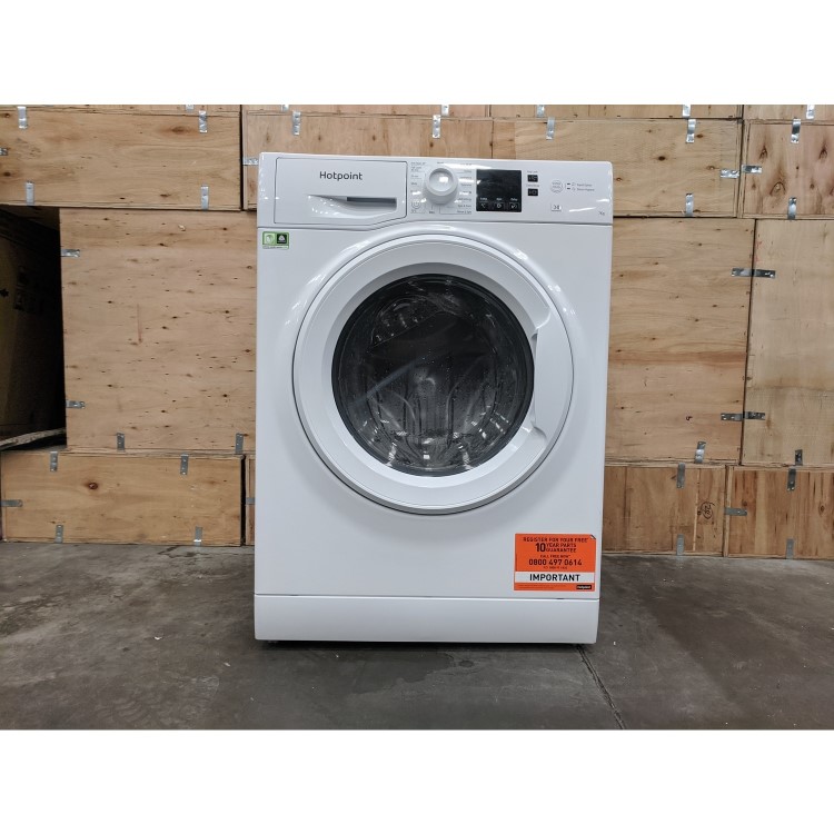 Refurbished Hotpoint NSWM742UWUKN Freestanding 7KG 1400 Spin Washing Machine White